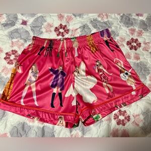 Taylor Swift Hot Pink Costume Graphic Pajama Shorts Size Small